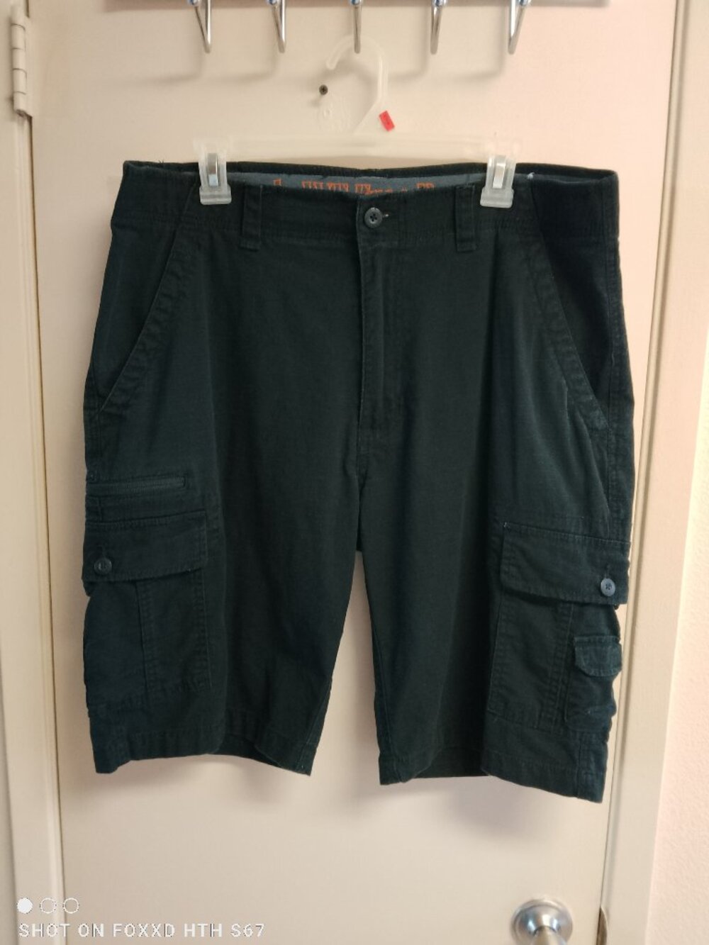 Men's Wearfirst Black Cotton Cargo Shorts Size 36